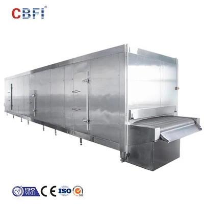 Blast Tunnel Quick Freezer Rau Nuv Ntses